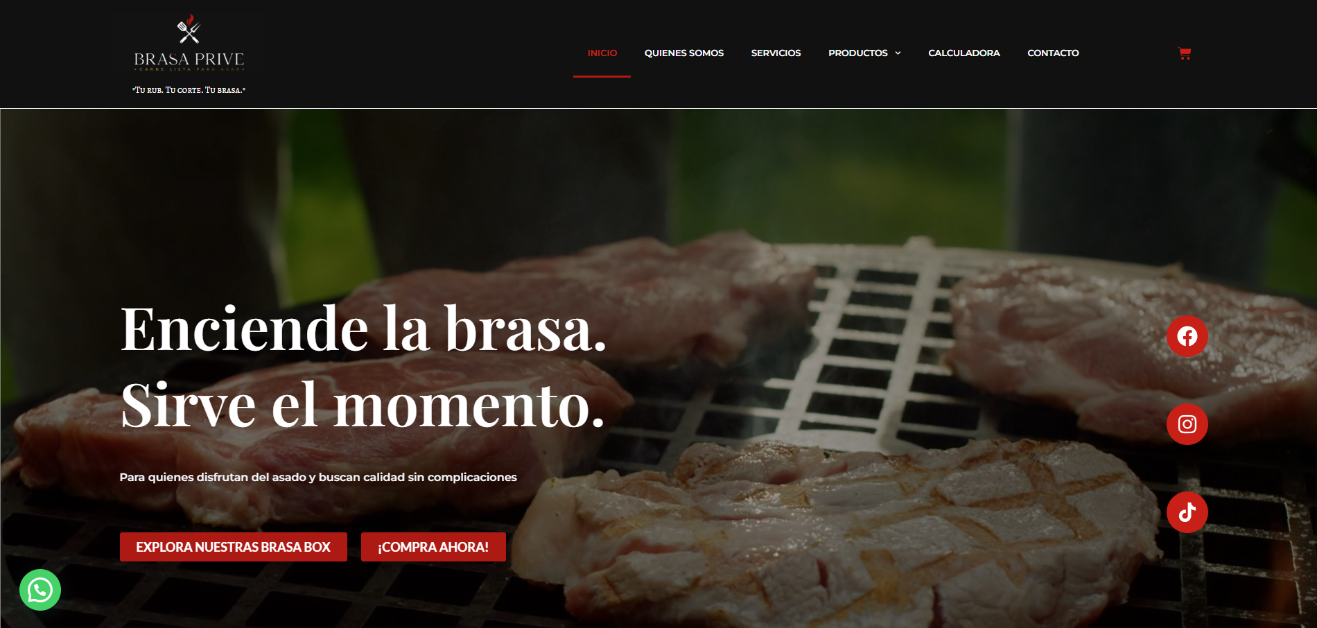 Brasa Prive – sitio web