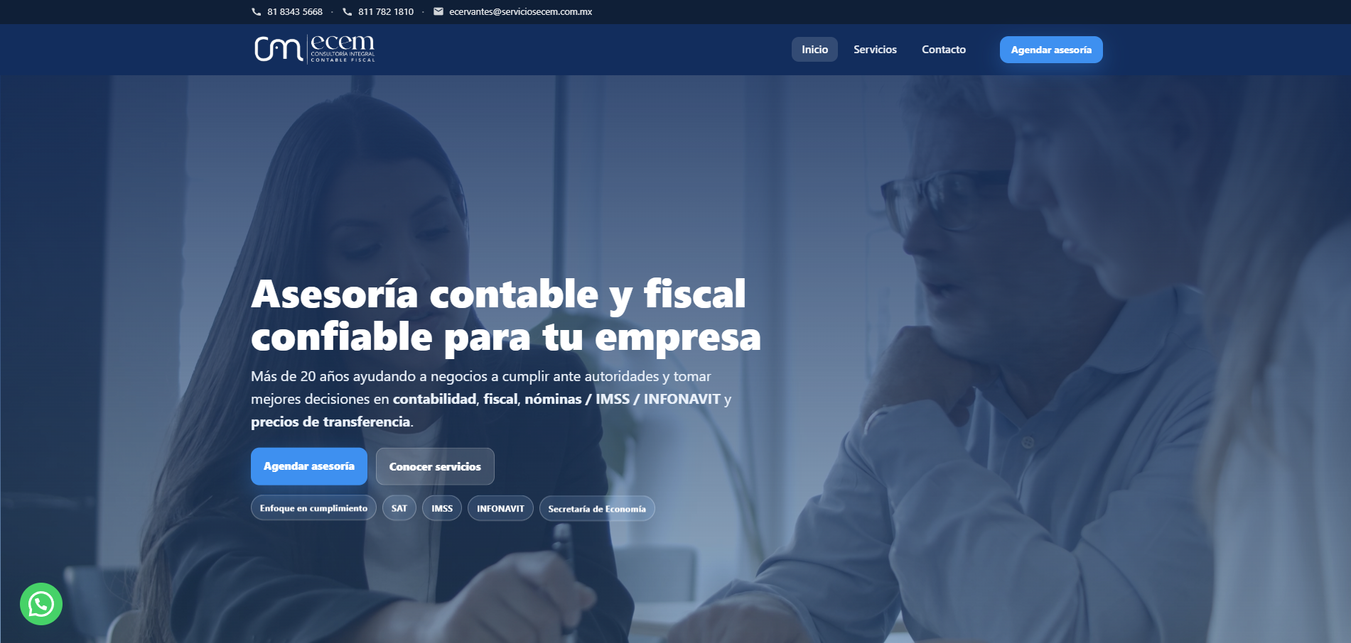 Servicio ECEM – sitio web